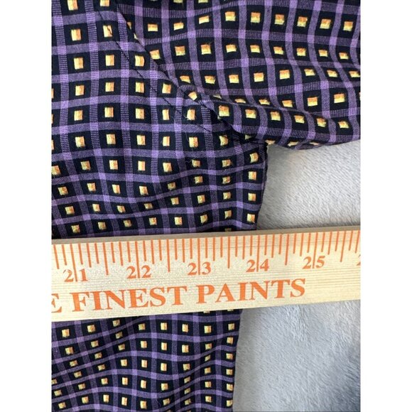Men’s Robert Graham Button Down Shirt Purple Flip Cuff Size XL - Picture 7 of 10